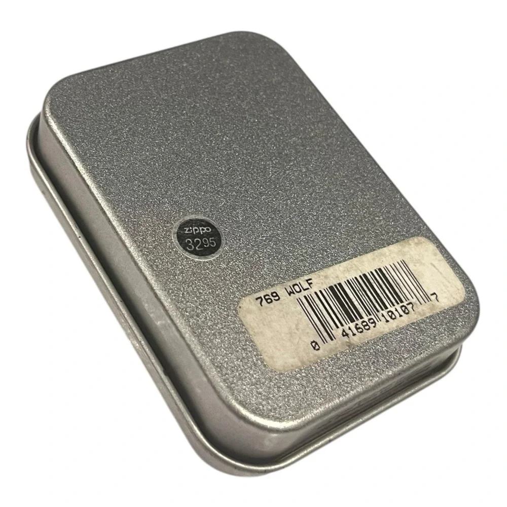 Genuine ZIPPO Wolf 769 Black Ice with Metal Case